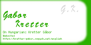 gabor kretter business card